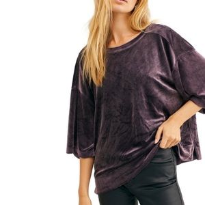 🌿🪴Free People We The Free Purple Velvet Top🌿🪴